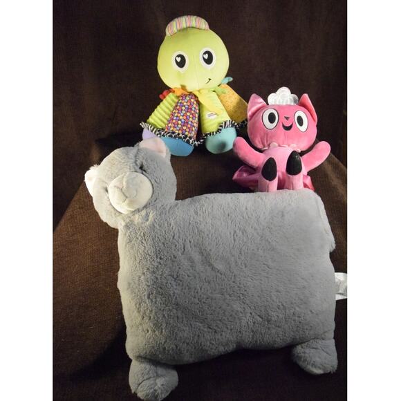 Lot of 3 Plush for Your Little One Two Cats & An Octopus Toys Stuffed Animals - Picture 1 of 11
